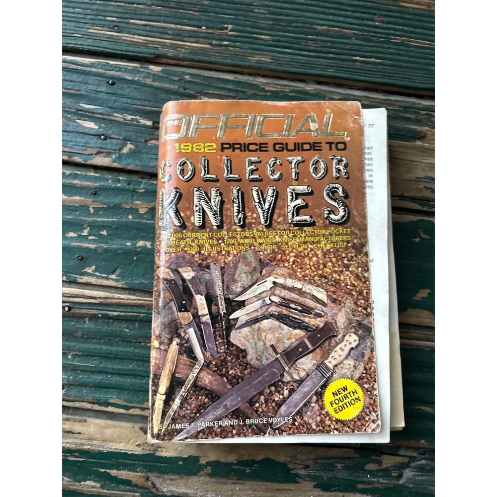 1982 Official Price Guide to Collector Knives 4th Edition Parker Voyles A3351